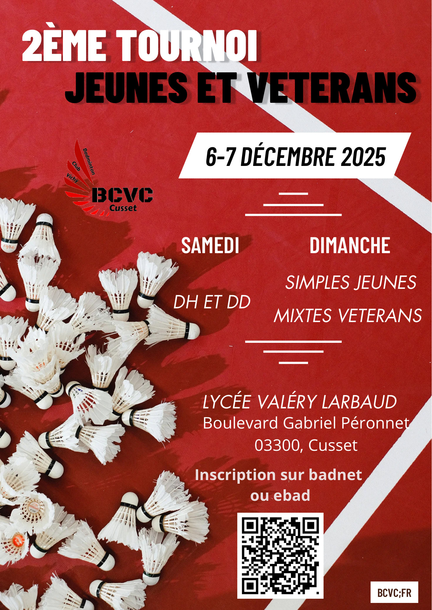 Tournoi Jeunes et Vétérans du BCVC